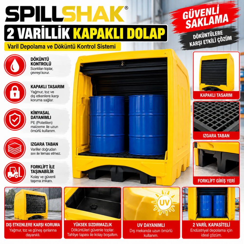 2 Varillik Kapaklı Dolap Spillshak