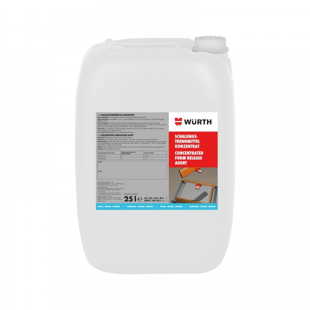 Würth  Ahşap kalıp için konsantre kalıp ayırıcı  25LT