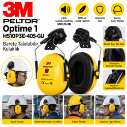 3M PELTOR Optime 1 H510P3E-405-GU Barete Takılabilir Kulaklık
