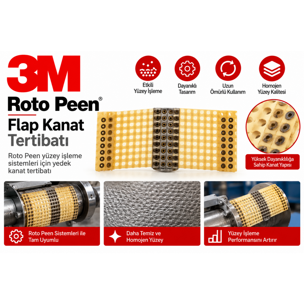 3M Roto Peen Flap Kanat Tertibatı 10 Adet