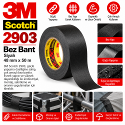 3m Scotch Bez Bant Siyah 48Mm X 50M 3M 2903 
