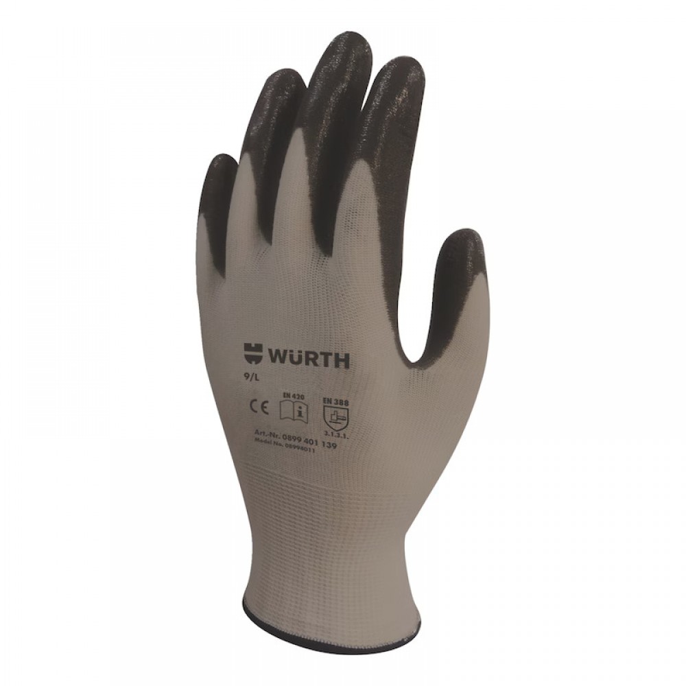 WÜRTH İŞ GÜVENLİĞİ ELDİVENİ MEKANİKÇİ SİYAH 10   ( 12 ADET )