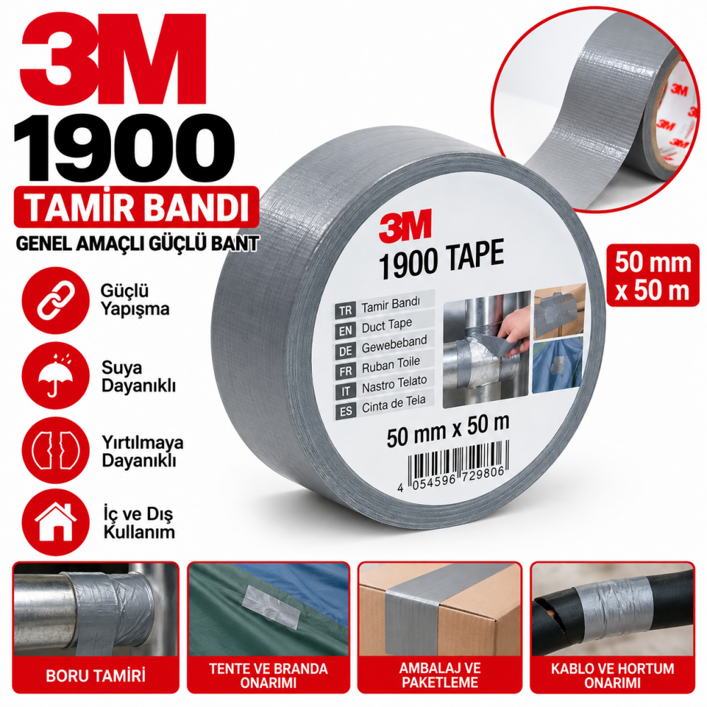 3M 1900 Tamir Bandı 50Mmx50Mt 48 Adet
