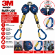3M Protecta Nan-Lok 3101636 2,8m Alüminyum Geri Sarımlı Yaşam Hattı Çift Kollu