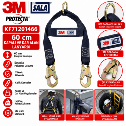 3M Protecta DBI-SALA KF71201466 60 cm Kapalı Ve Dar Alan Lanyardı