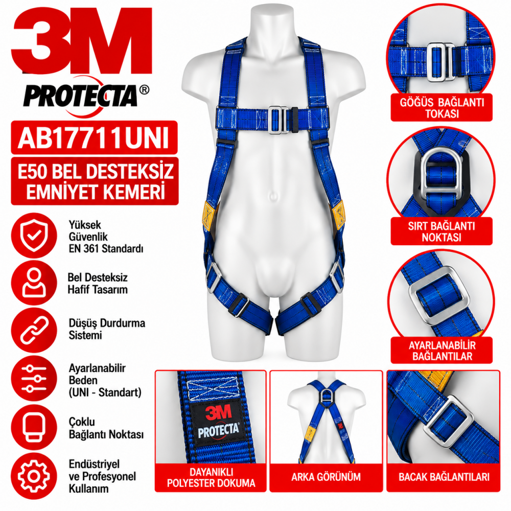 3M PROTECTA AB11312K Kaynakçı Emniyet Kemeri