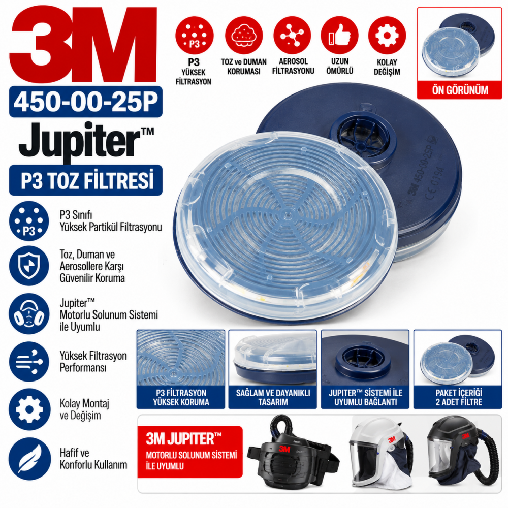 3M 450-00-25P Jupiter P3 Toz Filtresi