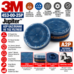 3M 453-00-25P Jupiter A2P Gaz/Buhar ve Toz Filtresi