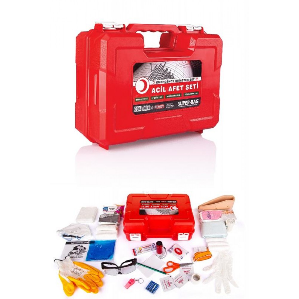 60 Parça Deprem Çantası Acil Afet ve Deprem Seti Yönetmeliğe Uygun Afet Çantası