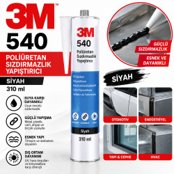 3M 540 Poliüretan Sızdırmazlık Yapıştırıcı - Siyah - 310 Ml.