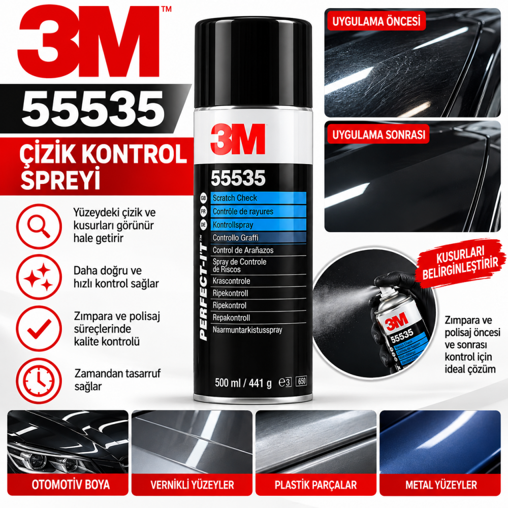 3m 55535 Çizik Kontrol Spreyi 500ML 