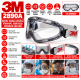 3M 2890A Şeffaf Google Ventilli AS/AF Kimyasal Koruyucu Güvenlik Gözlüğü 