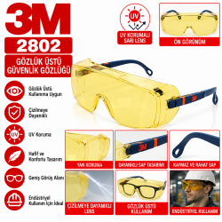 3M 2802 Gözlük Üstü Güvenlik Gözlüğü 24 Adet