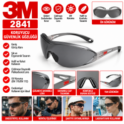 3M 2841 Koruyucu Güvenlik Gözlüğü 
