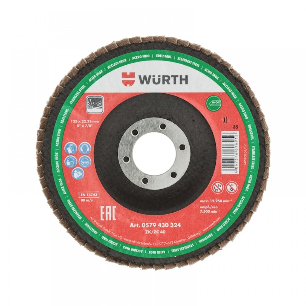 Würth Paslanmaz Çelik için Flap Disk