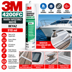 3M 4200FC Marin Yapıştırıcı Mastik, Beyaz - 310 ml