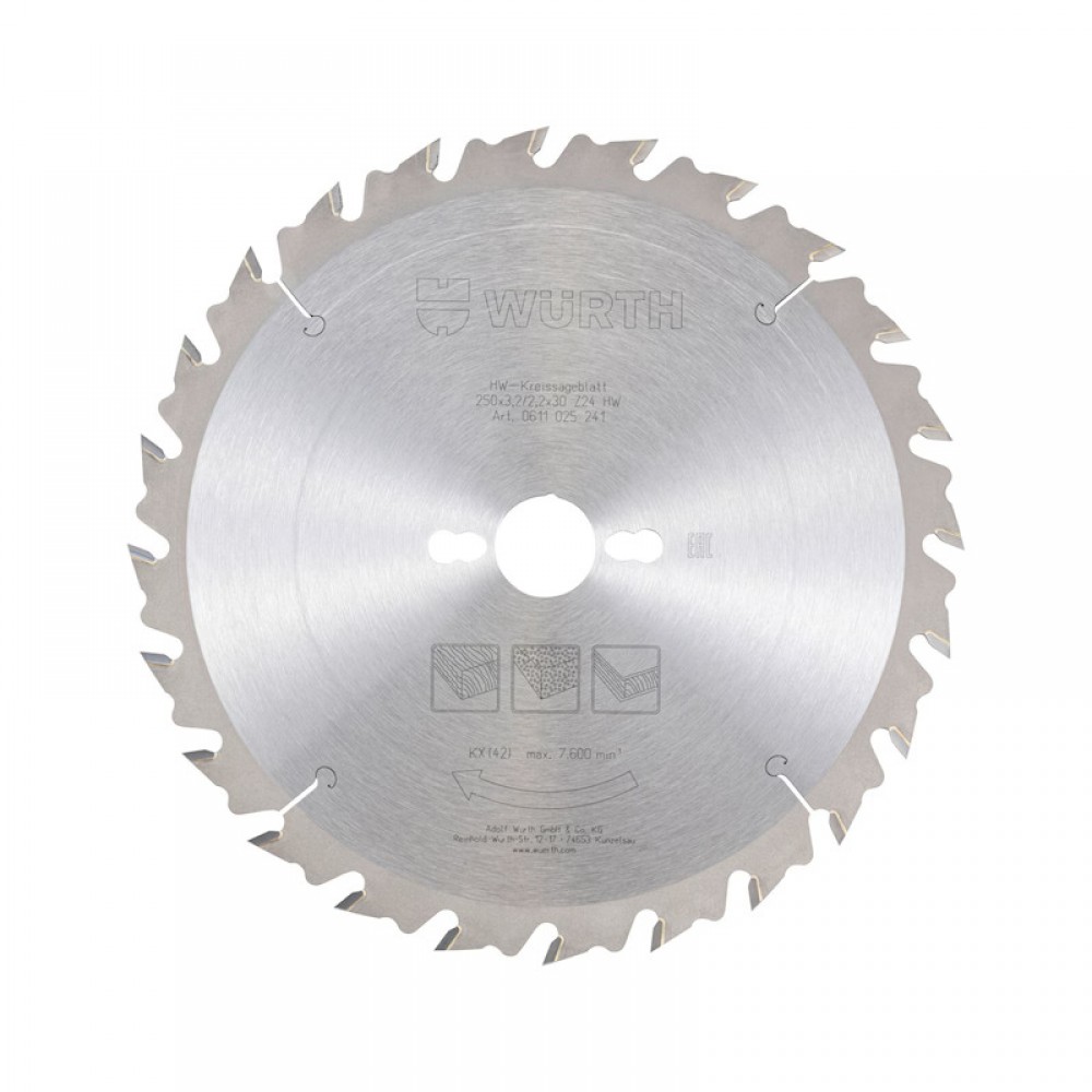 Würth Kaplamasız dairesel tepsi testere