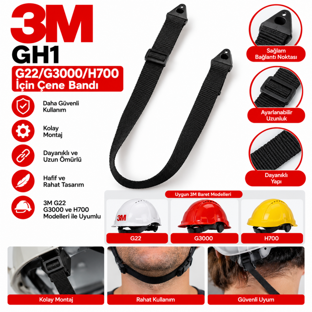 3m Gh1 G22/G3000/H700 Için Çene Bandı