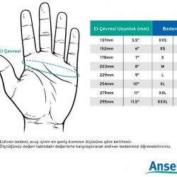 Ansell Alphatec 23-201 Gıda Uyumlu Kimyasal Korumalı İş Eldiveni