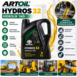 Artoil Hydros 32 Hidrolik Yağı - 3 L