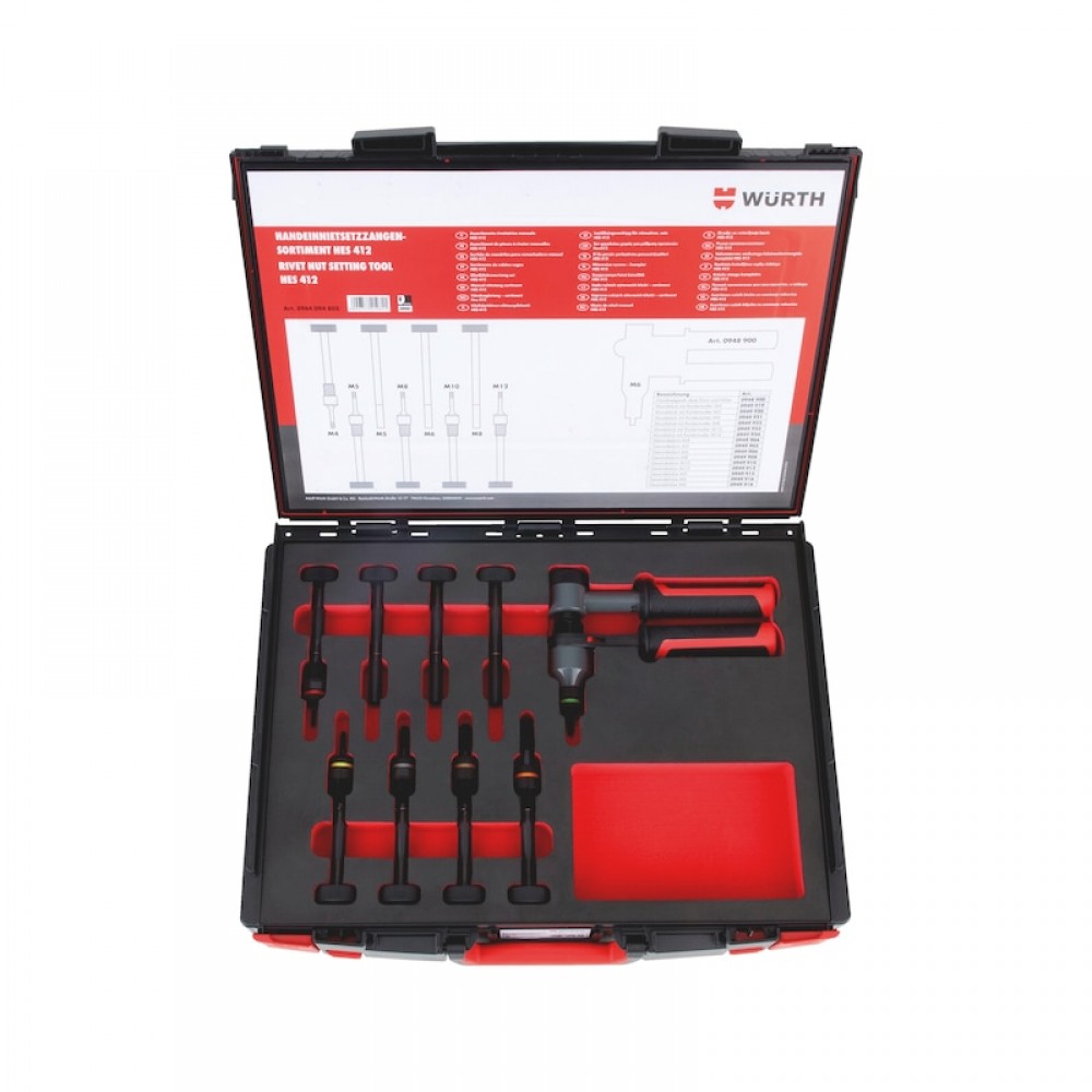 Würth Manuel somunlu perçin tabancası ürün gamı HES 412