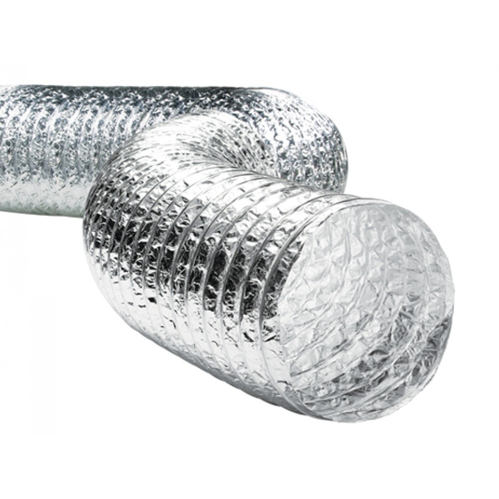 ALUFLEKS SONO F Q305  10 M ISI VE SES İZOLELİ ALEV ALMAZ ALÜMİNYUM FLEKS KANAL