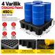 4 varillik Döküntü paleti 450L-Siyah gövde