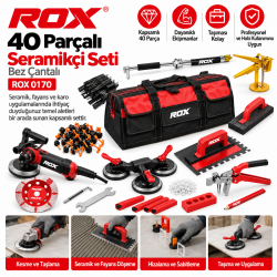 40 Parçalı Seramikçi Seti Bez Çantalı ROX 0170