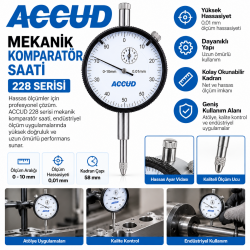 ACCUD MEKANİK KOMPARATÖR SAATİ 228 SERİSİ