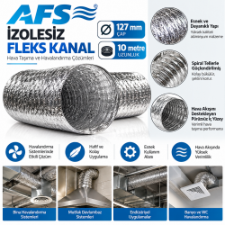 Afs izolesiz fleks kanal 10 m 127 mm