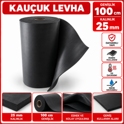  KAUÇUK LEVHA 100/25mm