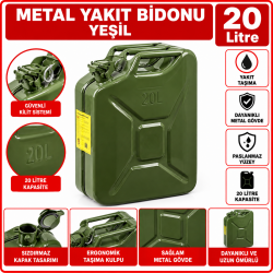  Metal Yakıt Bidonu Yeşil 20Lt