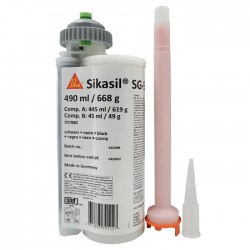 Sikasil SG-500 Yüksek Performanslı İki Bileşenli Cam Yapıştırma Silikonu 490 ml 1 Koli(8 adet)