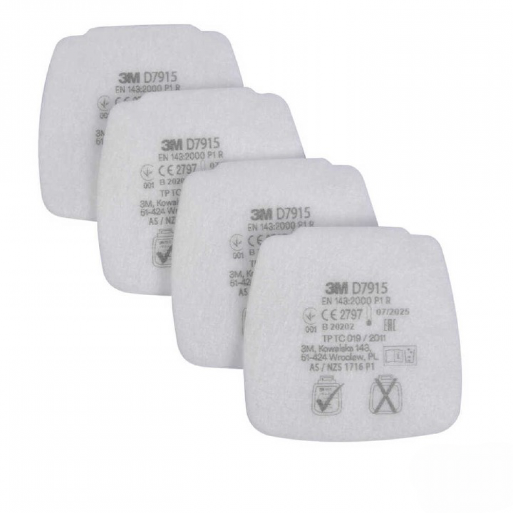 3M D7915 P1 Secure Click Toz Filtresi 12 Çift