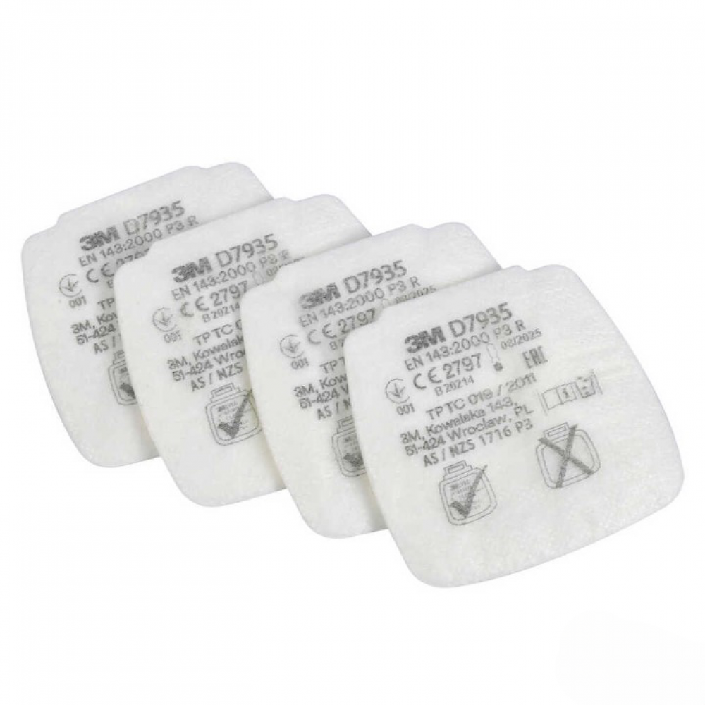 3M D7935 P3 Secure Click Toz Filtresi 12 Çift
