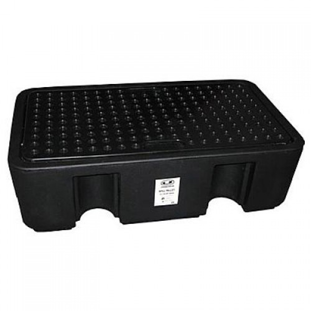 İki Varillik Siyah Döküntü Toplama Paleti 250 L Siyah Gövde