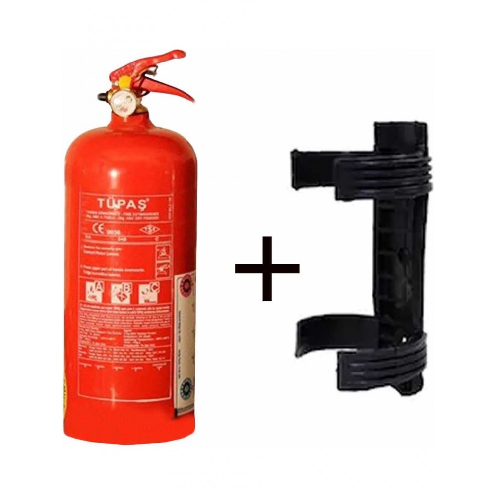 2kg Tüpaş Yangın Tüpü ve Plastik Aparatı 2li Set